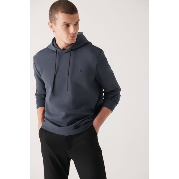 Avva B001101 Antrasit Kumaş Özellikli Erkek Sweatshirt