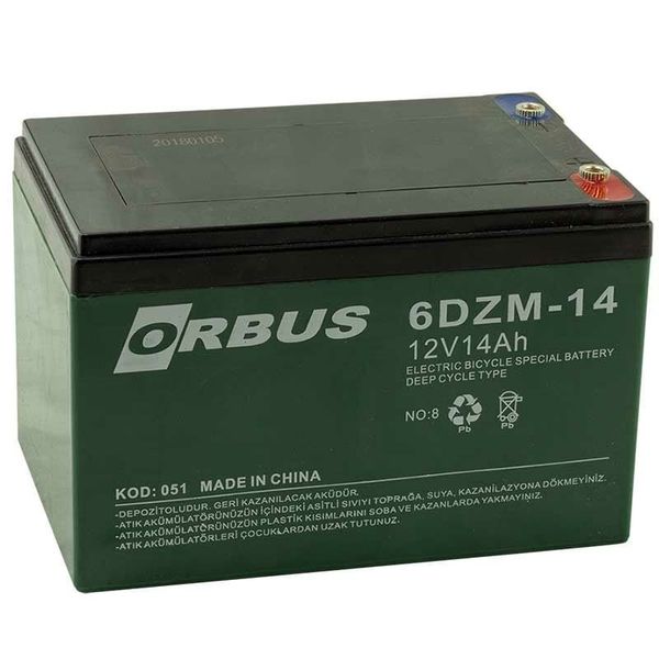 Orbus 150x97x95 mm 12 Volt 14 Amper Elektrikli Bisiklet Aküsü