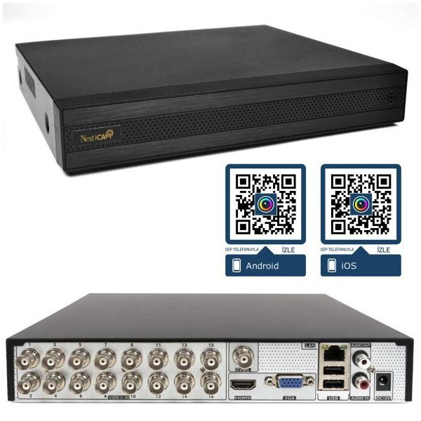 NextCam YE-HD16750 16 Kanal AHD DVR Kayıt Cihazı