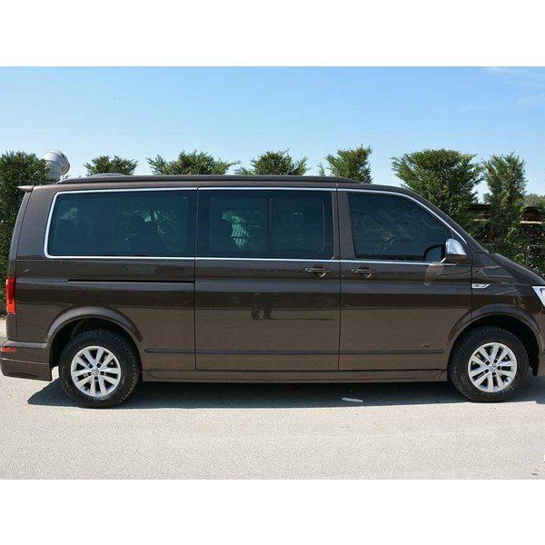 Omsa VW T6 Transporter 14 Parça Tek Sürgü Kısa Şase 2015 ve Sonrası Krom Cam Çerçevesi