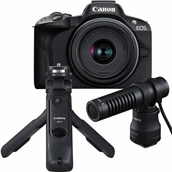 Canon EOS R50 Content Creator Kit Aynasız Fotoğraf Makinesi