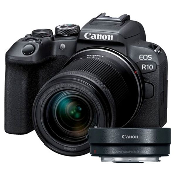 Canon EOS R10 + 18-150mm Lens + Mount Adaptör Aynasız Fotoğraf Makinesi