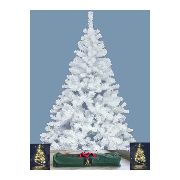 Winterfest WINLUXB180ÇNTL 180 cm 600 Gür Dallı ve Çantalı Beyaz Yılbaşı Ağacı