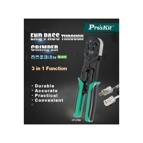 Pro's Kit Proskit CP-376N Profesyonel Ez-rj45 Konnektör Sıkma Pensesi