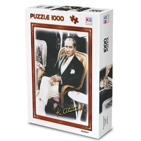 KS Games Kahve İçen Ataturk 1000 Parça Puzzle