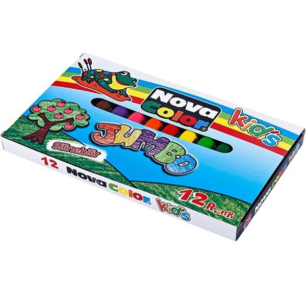 Nova Color NC-2124 12 Renk Jumbo Pastel Boya