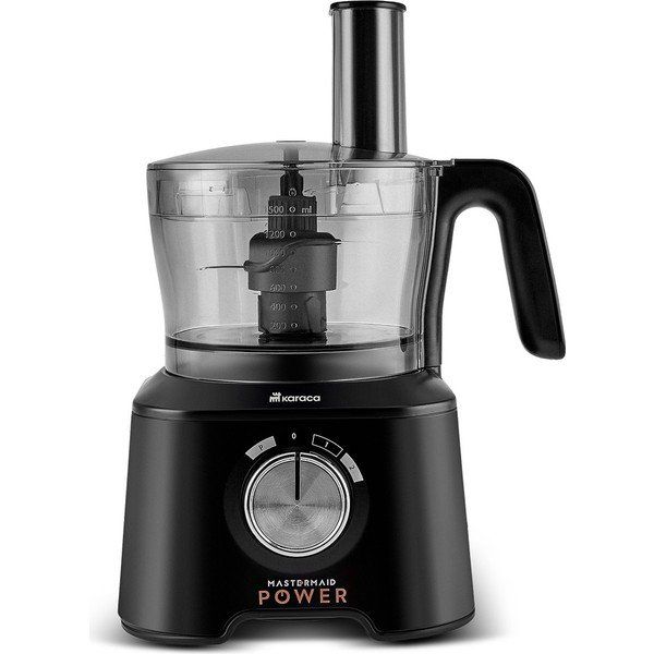 Karaca Mastermaid Power Max 11 in 1 Matte Black Silver 2500 W Mutfak Robotu