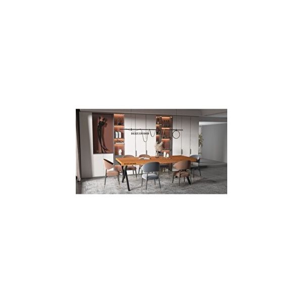 Deryawood Cissus 120x280x76 cm Masif Ahşap Toplantı Masası