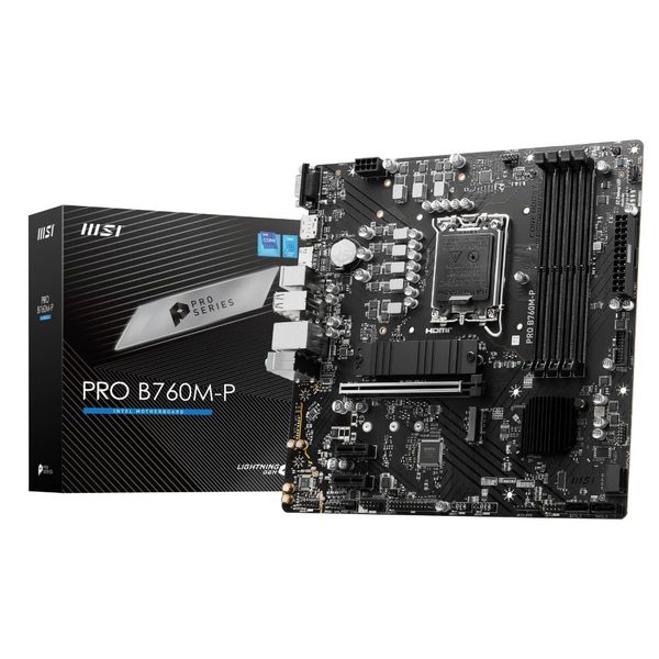 MSI Pro B760M-P Intel LGA1700 DDR5 Micro ATX Anakart
