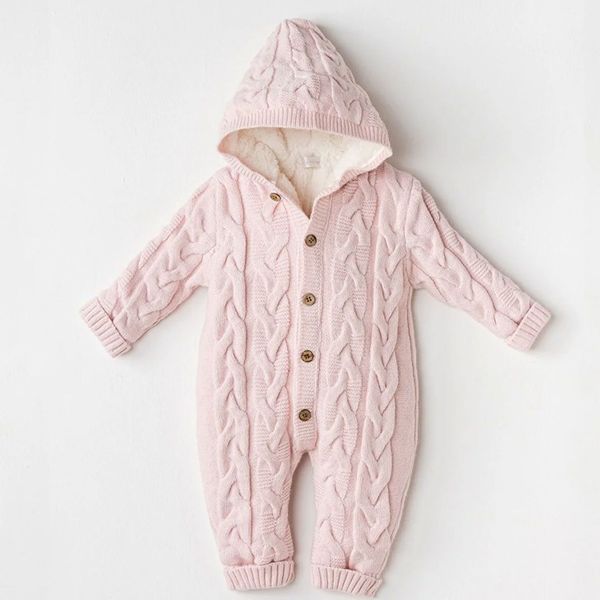 Andywawa AC24336 Knitwear Triko Kozmonot Grey Melange Bebek Tulumu
