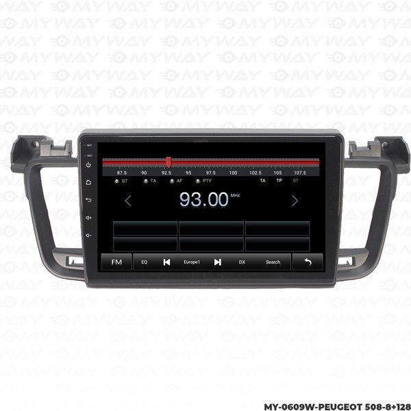 Myway Peugeot 508 8 GB Ram 128 GB HDD Android Multimedya Carplay Navigasyon Ekran