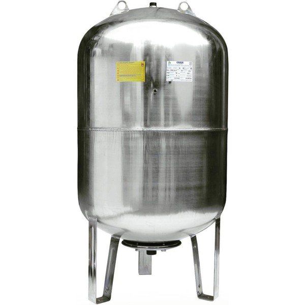 Cruwa Gri 50 lt 8 Bar Dik Tip Paslanmaz Hidrofor Tankı
