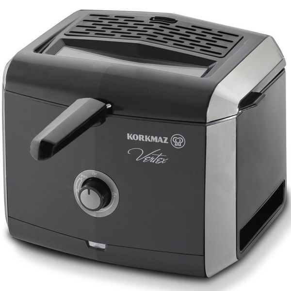 Korkmaz A486 Vertex 0.8 lt Siyah Fritöz