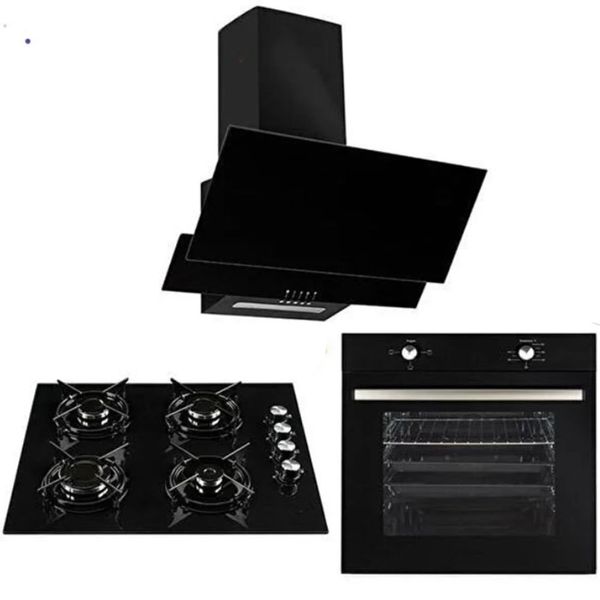Alpina GLS640BL - MFA604MBL - F17 60 Statik Siyah 3'lü Ankastre Set