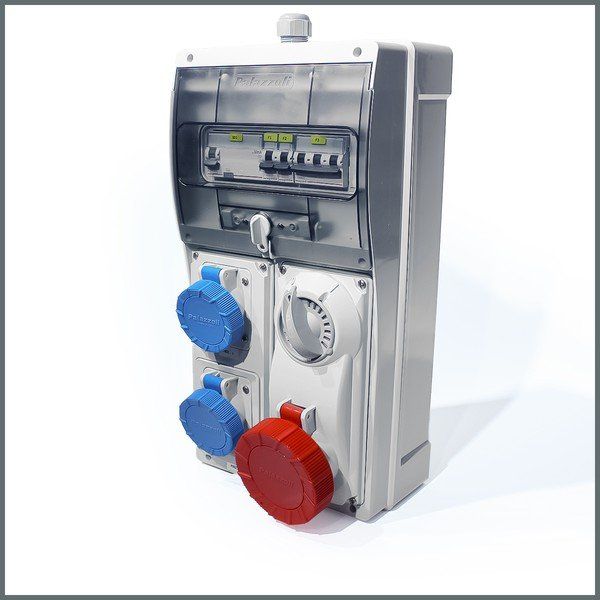 Novsen IP66 2 Adet 3x16A 1 Adet 5x32A Kilitli Priz Kombinasyon Panosu