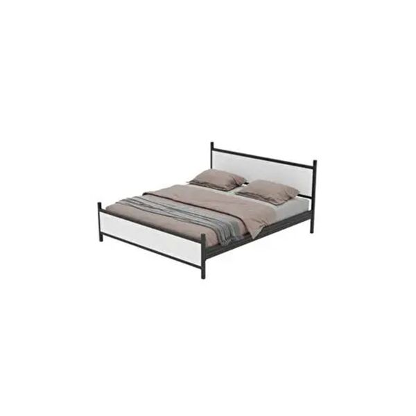 Metalia GM 305 Modern Çift Kişilik Ahşap Metal Siyah Beyaz 150x200 cm Karyola