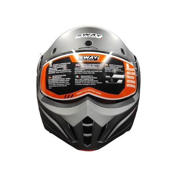 Sway SW 907 Stratos 180 Çene Açılır Siyah Motosiklet Kaskı