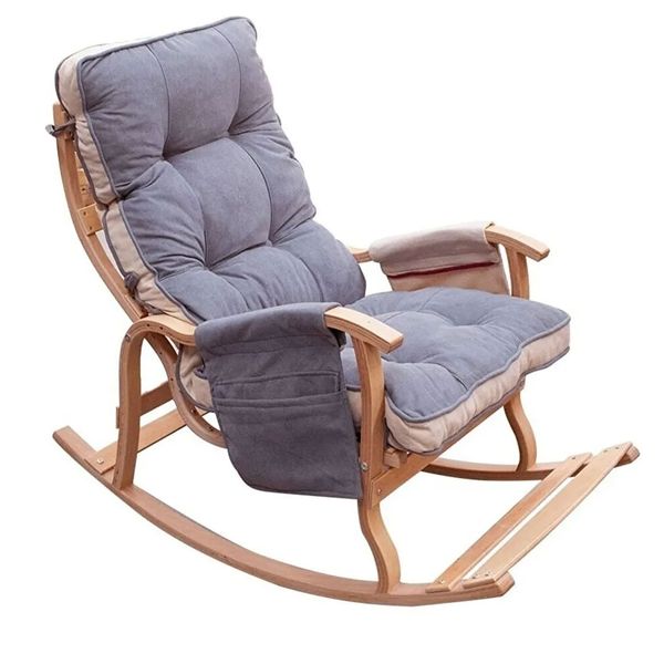 Reyo Home Indigo Gri Krem Sallanan Berjer