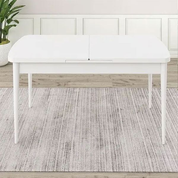Canisa Zen Serisi Açılabilir 80x132 MDF Beyaz Mutfak Masası