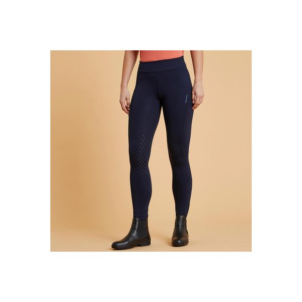 Decathlon Fouganza Lacivert 500 Kadın Binicilik Taytı