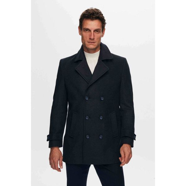 D's Damat 5HF08ORT10001 Regular Fit Lacivert Erkek Kaban