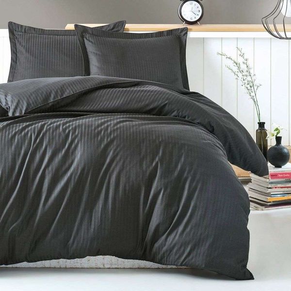 Cotton Box Stripe Bordo Çift Kişilik Nevresim Takımı