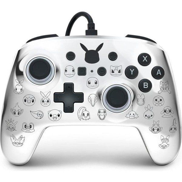 PowerA Pikachu Black Silver Kablolu Nintendo Switch Oyun Kolu
