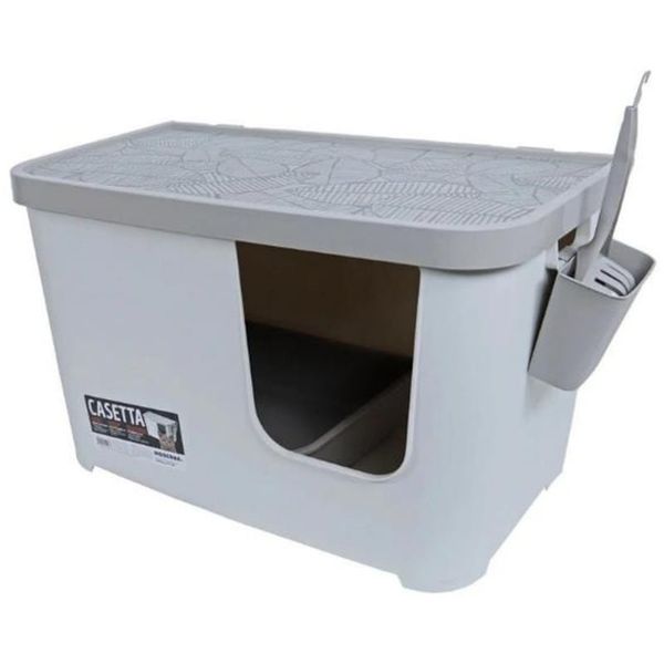 Moderna Beyaz 75.7x45x45 cm Casetta Camelia Kapalı Kedi Tuvaleti