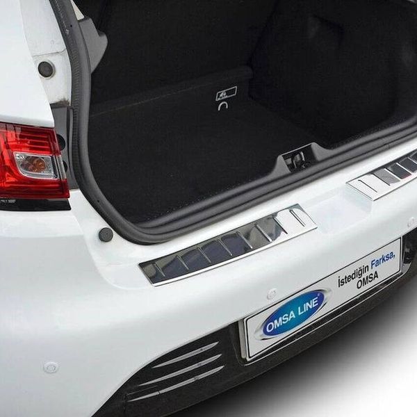 Omsa Renault Clio 4 2012-2018 Taşlı Krom Arka Tampon Eşiği
