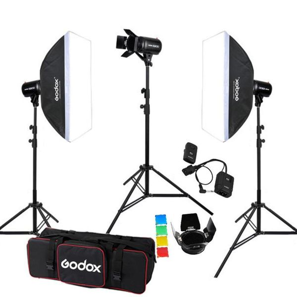 Godox E250 Ws 3'lü Softbox Paraflaş Seti