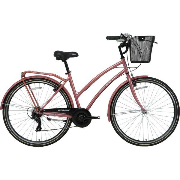 Bisan Serenity 46 cm V 28 Jant Nex.3 Vites Pembe Silver Kadın Şehir Bisikleti