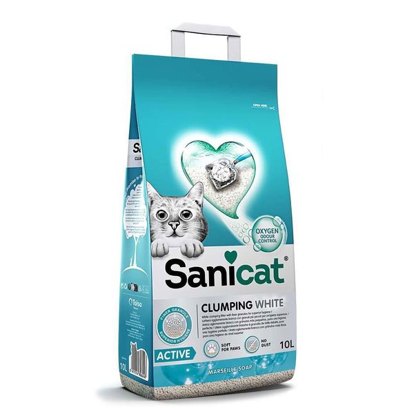 Sanicat Active Clumping 10 lt White Marsilya Sabunlu Kedi Kumu
