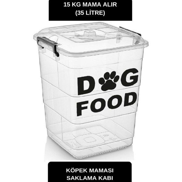 Deembro Büyük Boy 15 kg Köpek Mama Saklama Kabı
