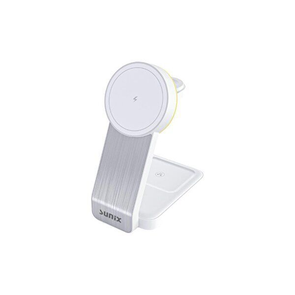 Sunix MG50 Üçü Bir Arada 15 Watt Hızlı Şarj Özellikli MagSafe Wireless Stand