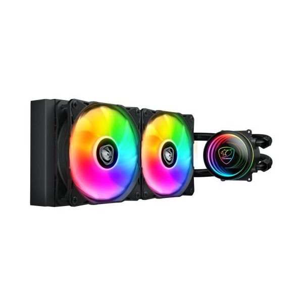 Cougar CGR-PSDELRGB-B-240 240 mm 2x12 cm ARGB Fanlı Siyah Sıvı Soğutmalı İşlemci Soğutucu