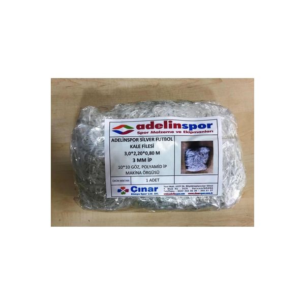 Adelinspor Silver 3,0x2,20x0,8 m Futbol Kale Filesi