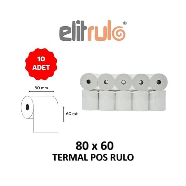 Elit Rulo Elit 80 mm x 60 m 10 Adet Termal Pos Rulo