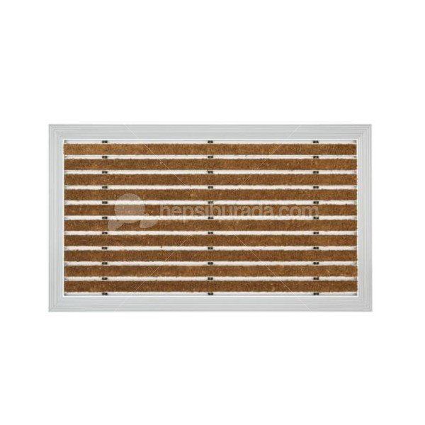 Desan 48x80 cm Bej Ultra Mat Koko Fitilli Alüminyum Paspas