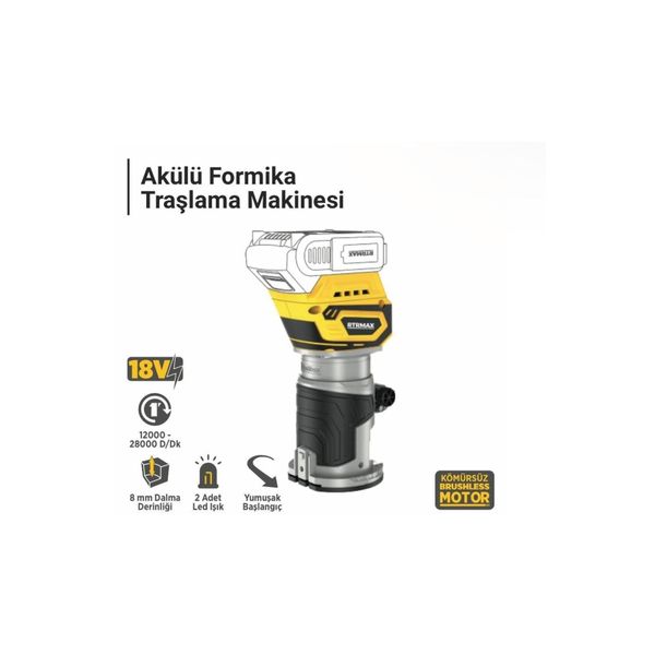 RTRMAX RTX2060B Şarjlı Formika Traşlama Makinesi