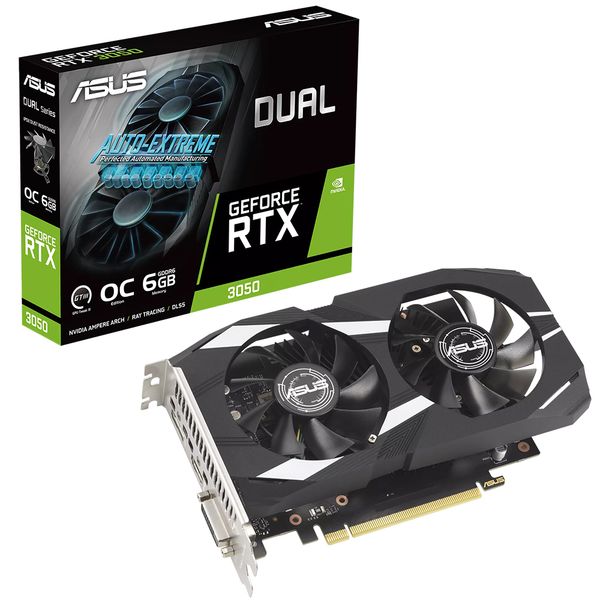 Asus Dual GeForce RTX 3050 OC 6GB GDDR6 Ekran Kartı