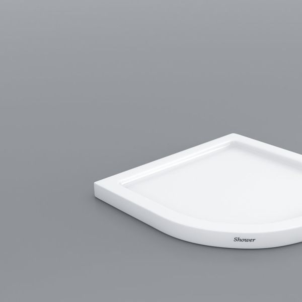 Shower 75x75 cm Oval Flat Duş Teknesi