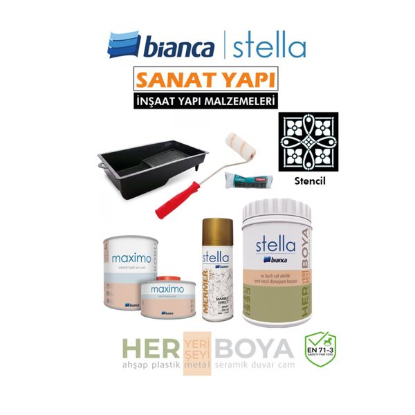 Bianca Stella 1 lt Beyaz 0101 Boya Seti