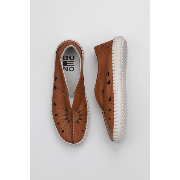 Bueno Shoes 01wq0402 Taba Açık Flotter Deri Kadın Babet