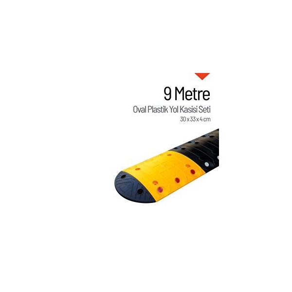 İleri Trafik 9 m Oval Plastik Hız Kesici Set