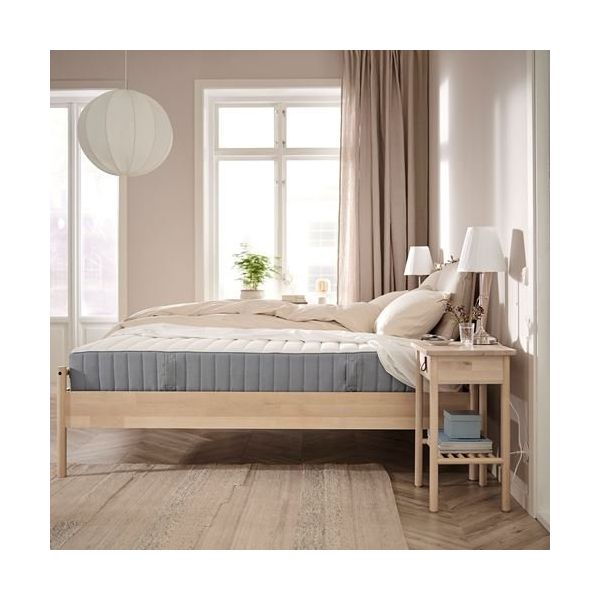 IKEA Valevag 180x200 CM Açık Mavi Çift Kişilik Yatak