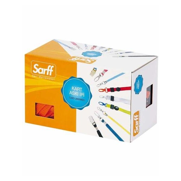 Sarff KEJEA T-12571 50 Adet Siyah Kendinden Klipsli Beyaz Askı İpi