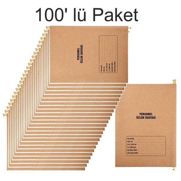 Tunakart 8 Yapraklı 100'lü Paket Metal Askılı Personel Özlük Dosyası