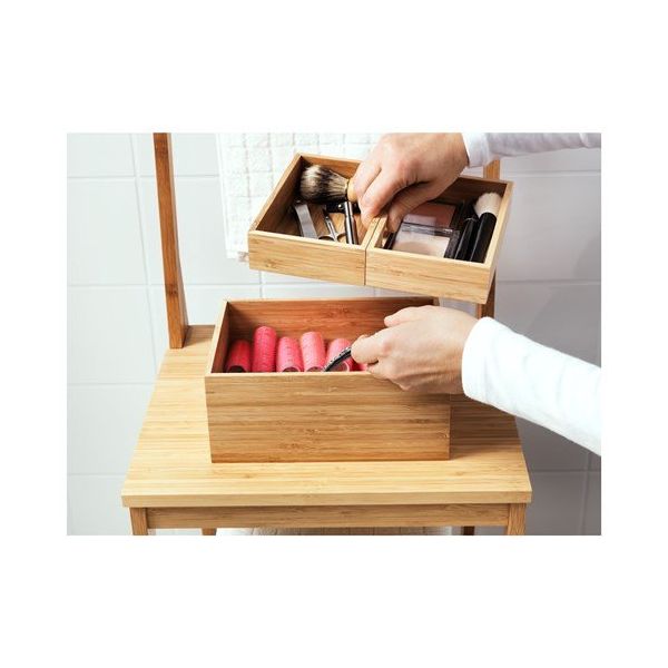 IKEA Dragan Bambu 23x17x14 cm Kutu Seti