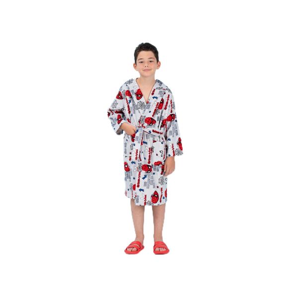 Özdilek Spiderman Wall Disney Lisanslı 9/10 Yaş Kapüşonlu Çocuk Bornozu