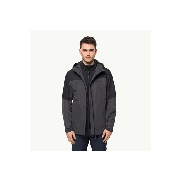 Jack Wolfskin Glaabach 3 In 1 Jkt Erkek Siyah Outdoor Mont